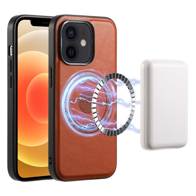 Denior Cowhide Texture Leather MagSafe Phone Case, For iPhone 13 Pro Max, For iPhone 13 Pro, For iPhone 12/12 Pro, For iPhone 12 Pro Max Apple Accessories engden4475 More iPhone Cases - Denior - Mobile Lens - Mobile Camera Lens - Cellphone Accessories - Phone Lens - Smartphone Lens