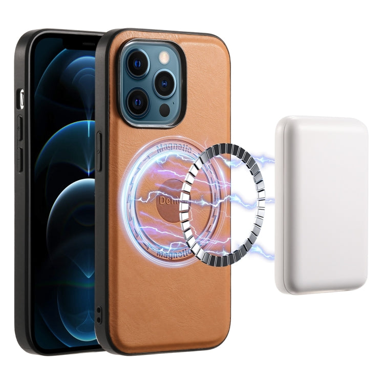 Denior Cowhide Texture Leather MagSafe Phone Case, For iPhone 13 Pro Max, For iPhone 13 Pro, For iPhone 12/12 Pro, For iPhone 12 Pro Max Apple Accessories engden4475 More iPhone Cases - Denior - Mobile Lens - Mobile Camera Lens - Cellphone Accessories - Phone Lens - Smartphone Lens