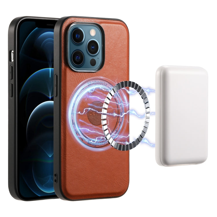 Denior Cowhide Texture Leather MagSafe Phone Case, For iPhone 13 Pro Max, For iPhone 13 Pro, For iPhone 12/12 Pro, For iPhone 12 Pro Max Apple Accessories engden4475 More iPhone Cases - Denior - Mobile Lens - Mobile Camera Lens - Cellphone Accessories - Phone Lens - Smartphone Lens