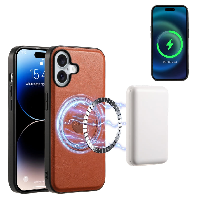 Denior Cowhide Texture Leather MagSafe Phone Case, For iPhone 16 Pro Max, For iPhone 16 Pro, For iPhone 16 Plus, For iPhone 16, For iPhone 15 Pro Max, For iPhone 15 Pro Apple Accessories engden4495 iPhone 16 Pro Max - Denior - Mobile Lens - Mobile Camera Lens - Cellphone Accessories - Phone Lens - Smartphone Lens