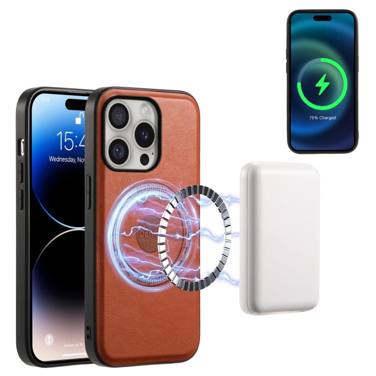 Denior Cowhide Texture Leather MagSafe Phone Case, For iPhone 16 Pro Max, For iPhone 16 Pro, For iPhone 16 Plus, For iPhone 16, For iPhone 15 Pro Max, For iPhone 15 Pro Apple Accessories engden4495 iPhone 16 Pro Max - Denior - Mobile Lens - Mobile Camera Lens - Cellphone Accessories - Phone Lens - Smartphone Lens