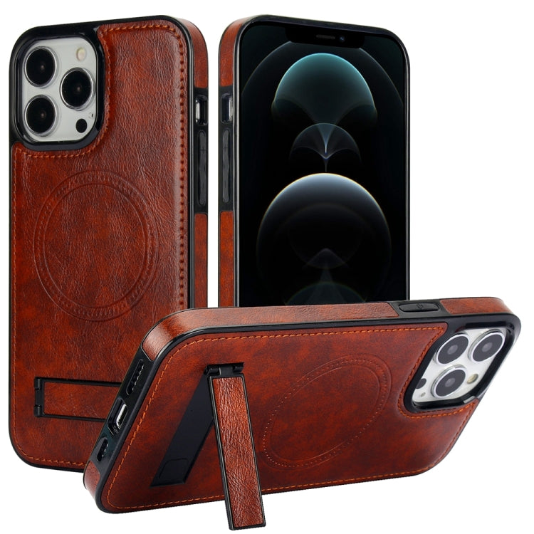 Retro Leather Invisible Stand MagSafe Phone Case, For iPhone 12 / 12 Pro, For iPhone 12 Pro Max, For iPhone 12 mini Apple Accessories engret4492 More iPhone Cases - APEXEL INDIA - Mobile Lens - Mobile Camera Lens - Cellphone Accessories - Phone Lens - Smartphone Lens