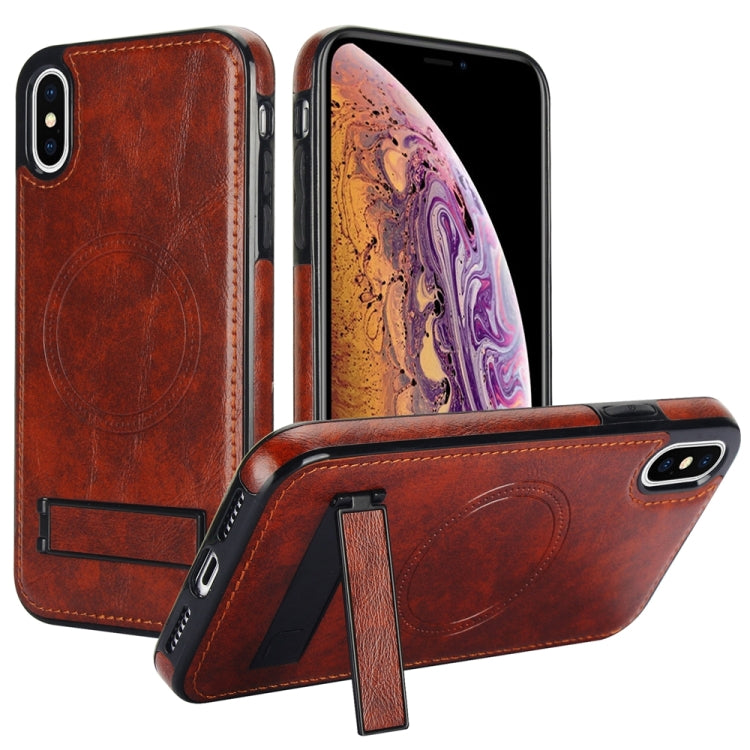 Retro Leather Invisible Stand MagSafe Phone Case, For iPhone X / XS, For iPhone XR, For iPhone XS Max Apple Accessories engret4495 More iPhone Cases - APEXEL INDIA - Mobile Lens - Mobile Camera Lens - Cellphone Accessories - Phone Lens - Smartphone Lens