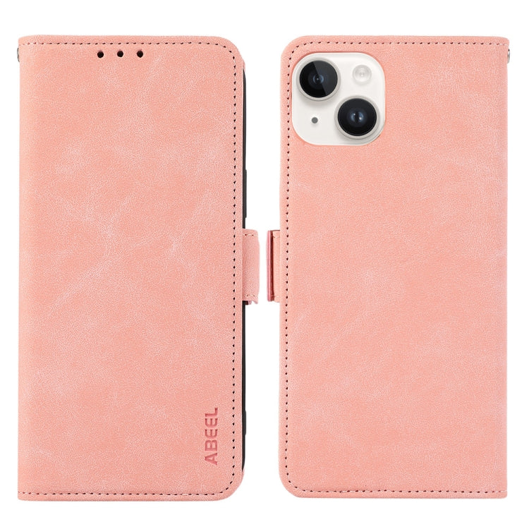 ABEEL Frosted Magnetic RFID Leather Phone Case, For iPhone 15, For iPhone 14 Plus, For iPhone 14, For iPhone 14 Pro Apple Accessories - APEXEL INDIA - Mobile Lens - Mobile Camera Lens - Cellphone Accessories - Phone Lens - Smartphone Lens