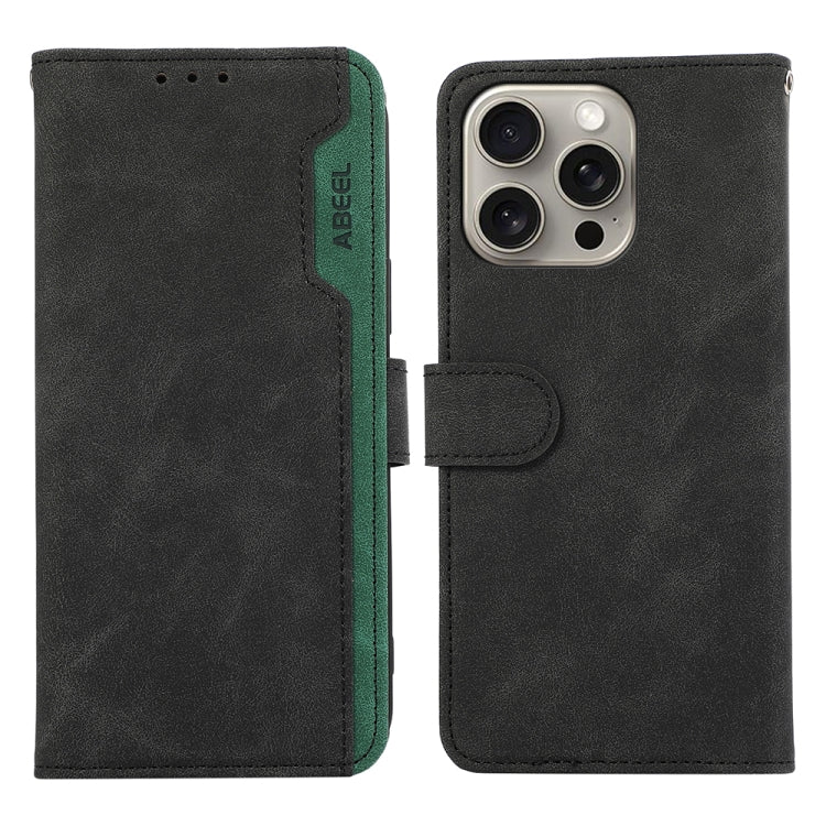 ABEEL Color Block Magnetic RFID Leather Phone Case, For iPhone 12 / 12 Pro, For iPhone 12 Pro Max Apple Accessories - APEXEL INDIA - Mobile Lens - Mobile Camera Lens - Cellphone Accessories - Phone Lens - Smartphone Lens