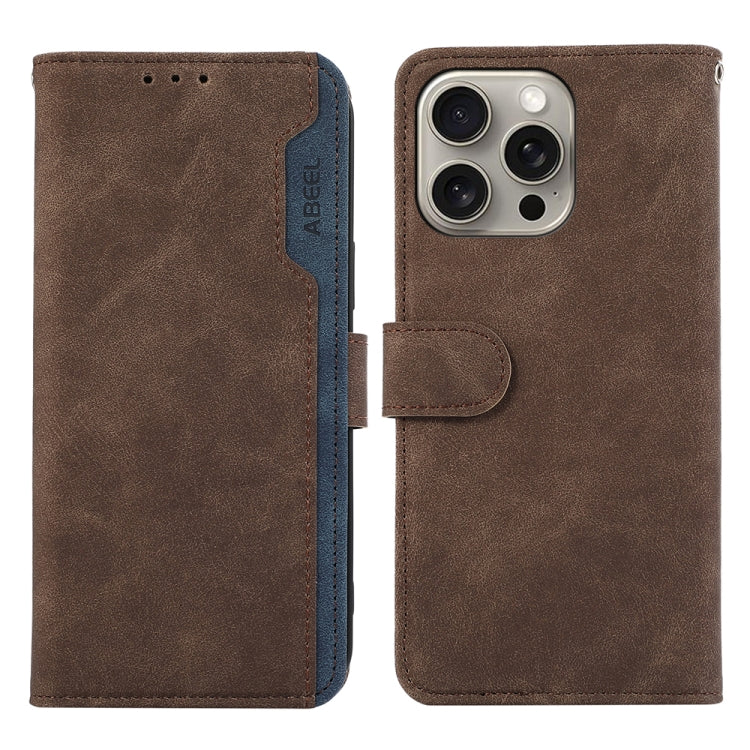 ABEEL Color Block Magnetic RFID Leather Phone Case, For iPhone 12 / 12 Pro, For iPhone 12 Pro Max Apple Accessories - APEXEL INDIA - Mobile Lens - Mobile Camera Lens - Cellphone Accessories - Phone Lens - Smartphone Lens