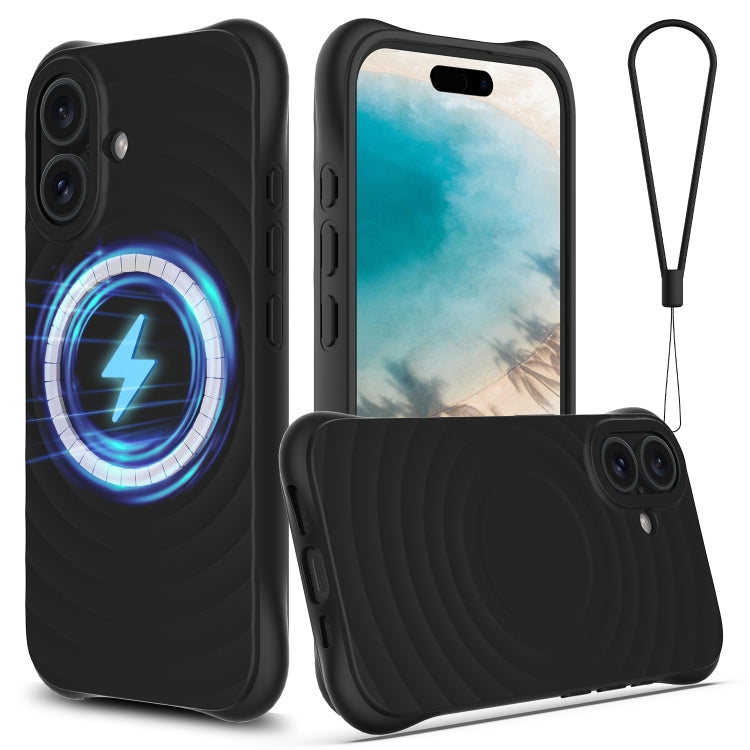 Wave Texture MagSafe Magnetic Liquid Silicone Phone Case, For iPhone 16e, For iPhone 16 Pro Max, For iPhone 16 Pro, For iPhone 16 Plus Apple Accessories engwav4560 iPhone 16e - APEXEL INDIA - Mobile Lens - Mobile Camera Lens - Cellphone Accessories - Phone Lens - Smartphone Lens