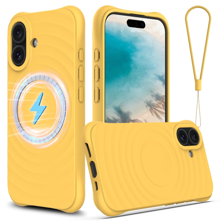 Wave Texture MagSafe Magnetic Liquid Silicone Phone Case, For iPhone 16e, For iPhone 16 Pro Max, For iPhone 16 Pro, For iPhone 16 Plus Apple Accessories engwav4560 iPhone 16e - APEXEL INDIA - Mobile Lens - Mobile Camera Lens - Cellphone Accessories - Phone Lens - Smartphone Lens