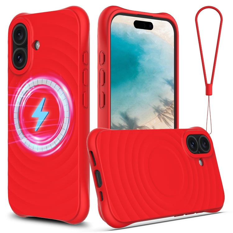 Wave Texture MagSafe Magnetic Liquid Silicone Phone Case, For iPhone 16e, For iPhone 16 Pro Max, For iPhone 16 Pro, For iPhone 16 Plus Apple Accessories engwav4560 iPhone 16e - APEXEL INDIA - Mobile Lens - Mobile Camera Lens - Cellphone Accessories - Phone Lens - Smartphone Lens
