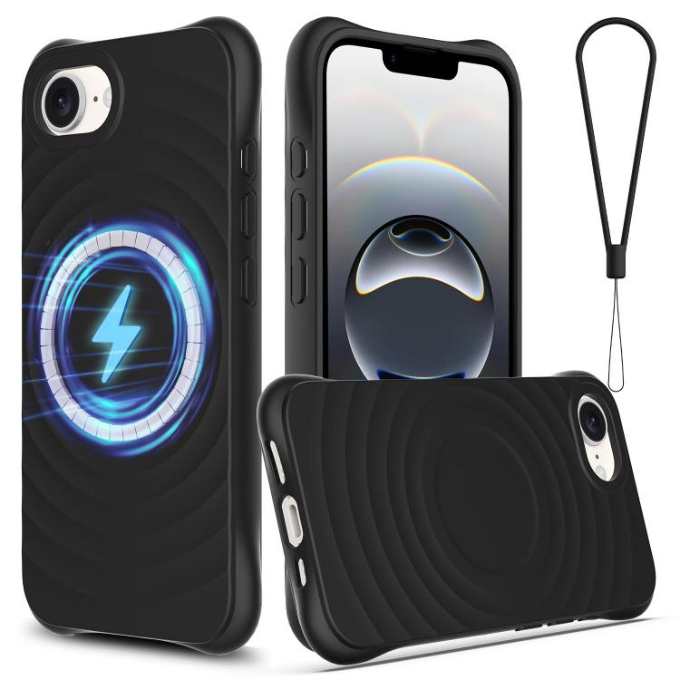 Wave Texture MagSafe Magnetic Liquid Silicone Phone Case, For iPhone 16e, For iPhone 16 Pro Max, For iPhone 16 Pro, For iPhone 16 Plus Apple Accessories engwav4560 iPhone 16e - APEXEL INDIA - Mobile Lens - Mobile Camera Lens - Cellphone Accessories - Phone Lens - Smartphone Lens