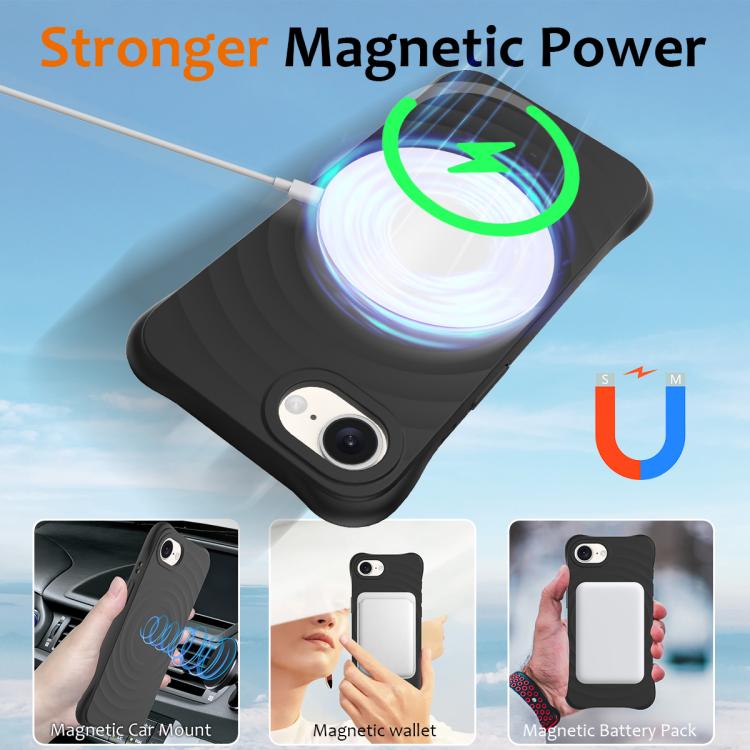 Wave Texture MagSafe Magnetic Liquid Silicone Phone Case, For iPhone 16e, For iPhone 16 Pro Max, For iPhone 16 Pro, For iPhone 16 Plus Apple Accessories engwav4560 iPhone 16e - APEXEL INDIA - Mobile Lens - Mobile Camera Lens - Cellphone Accessories - Phone Lens - Smartphone Lens