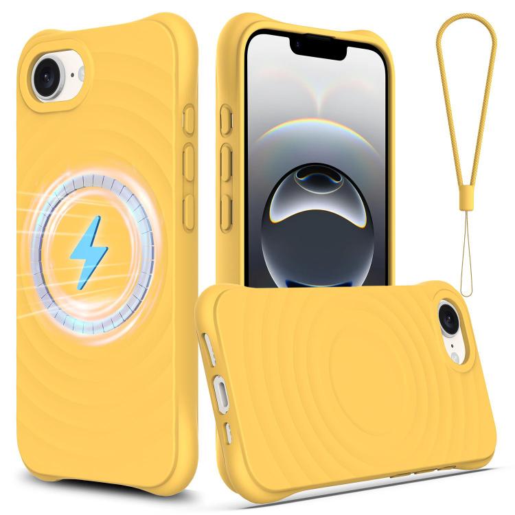 Wave Texture MagSafe Magnetic Liquid Silicone Phone Case, For iPhone 16e, For iPhone 16 Pro Max, For iPhone 16 Pro, For iPhone 16 Plus Apple Accessories engwav4560 iPhone 16e - APEXEL INDIA - Mobile Lens - Mobile Camera Lens - Cellphone Accessories - Phone Lens - Smartphone Lens