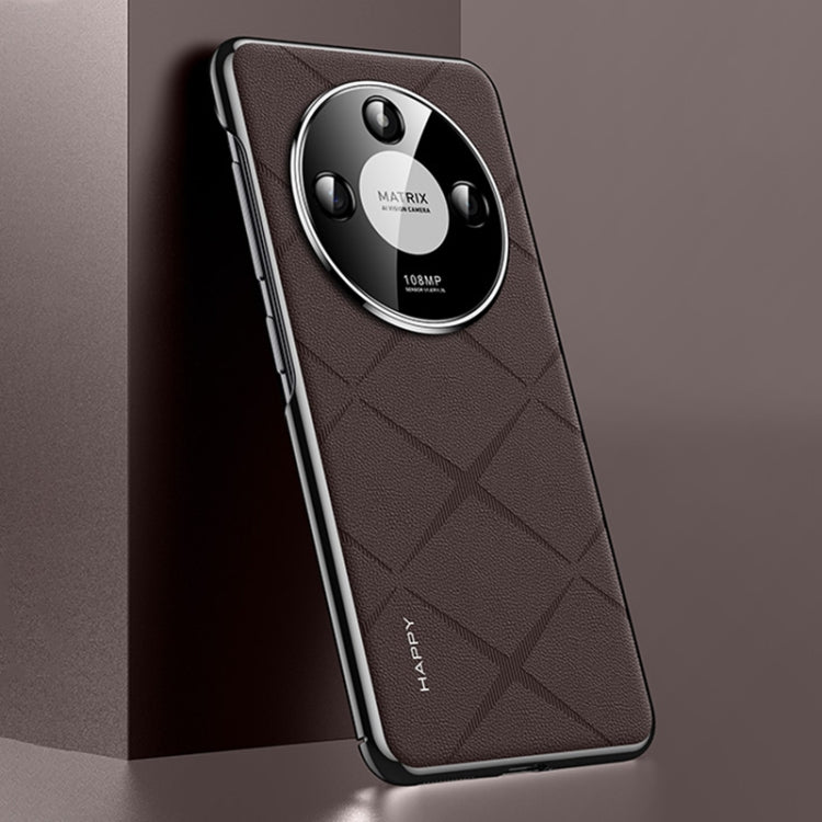 Plain Leather PC Phone Case, For Honor X50 engpla6142 Honor Honor Cases Mobile Accessories - APEXEL INDIA - Mobile Lens - Mobile Camera Lens - Cellphone Accessories - Phone Lens - Smartphone Lens