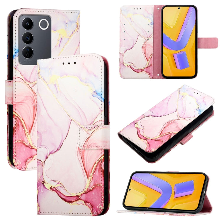 PT003 Marble Pattern Flip Leather Phone Case, For vivo V27 / V27 Pro 5G Global, For vivo V27e 4G / T2 4G Global, For vivo Y35 4G / Y22s 4G / Y22 4G Global, For vivo Y77 5G Global / Y77e 5G