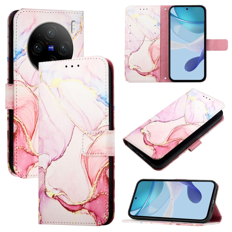 PT003 Marble Pattern Flip Leather Phone Case, For vivo X100s, For vivo Y38 5G, For vivo V30e 5G Global, For vivo iQOO Z9x
