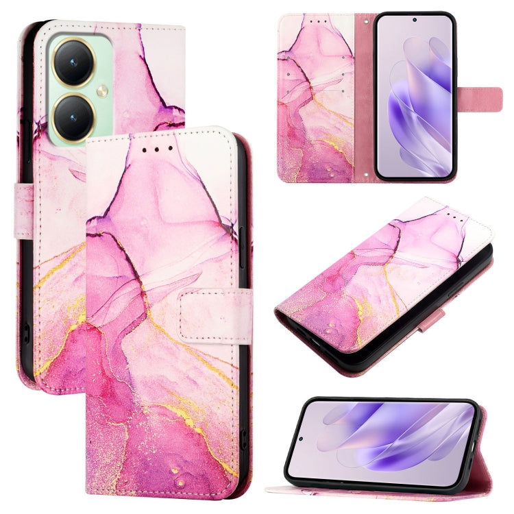 PT003 Marble Pattern Flip Leather Phone Case, For vivo Y27 4G Global
