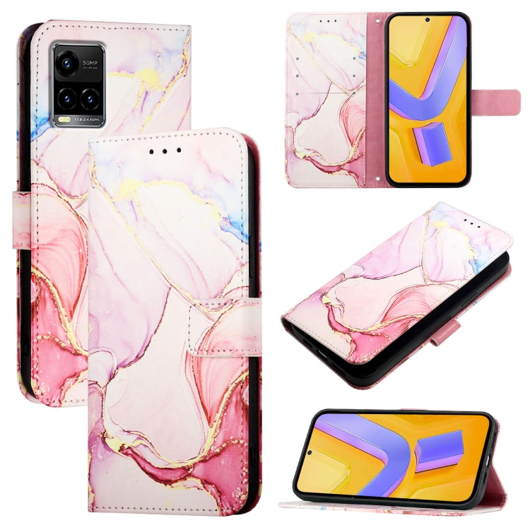 PT003 Marble Pattern Flip Leather Phone Case, For vivo Y55s 5G 2023 / Y55 5G / Y75 5G, For vivo T1 5G / iQOO U5e / Y30 5G / Y33e 5G, For vivo Y33s 4G Global / Y21 2021 / Y21s, For vivo Y76 5G