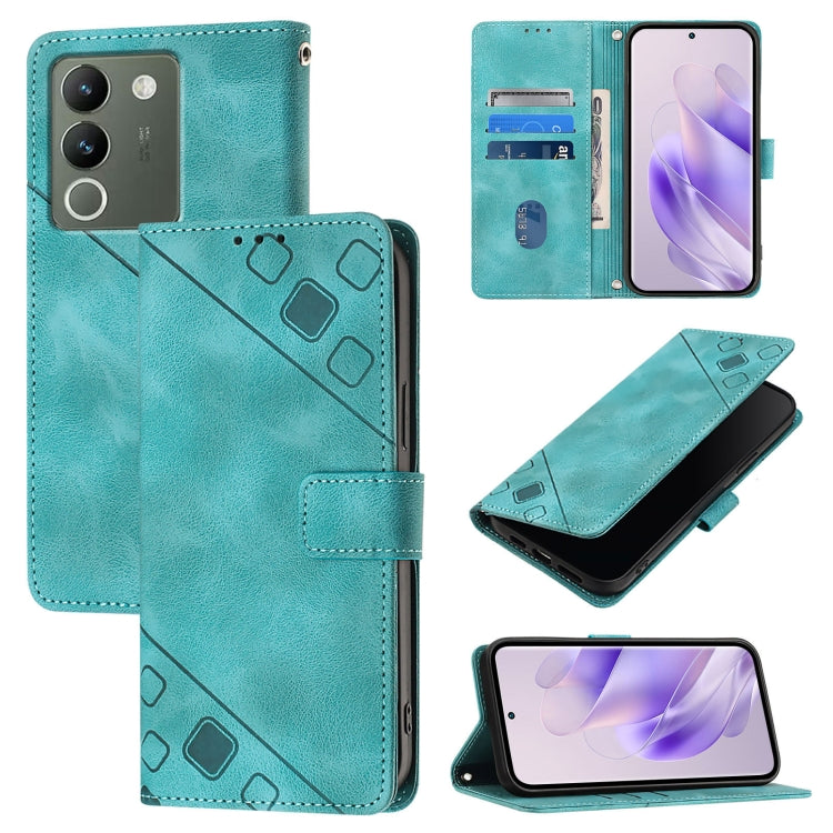 Skin Feel Embossed Leather Phone Case, For vivo Y100 5G IDN / Y200e 5G Global, For vivo V30 5G / V30 Pro 5G Global, For vivo V29e 5G Global / Y200 5G Global, For vivo X100 Pro