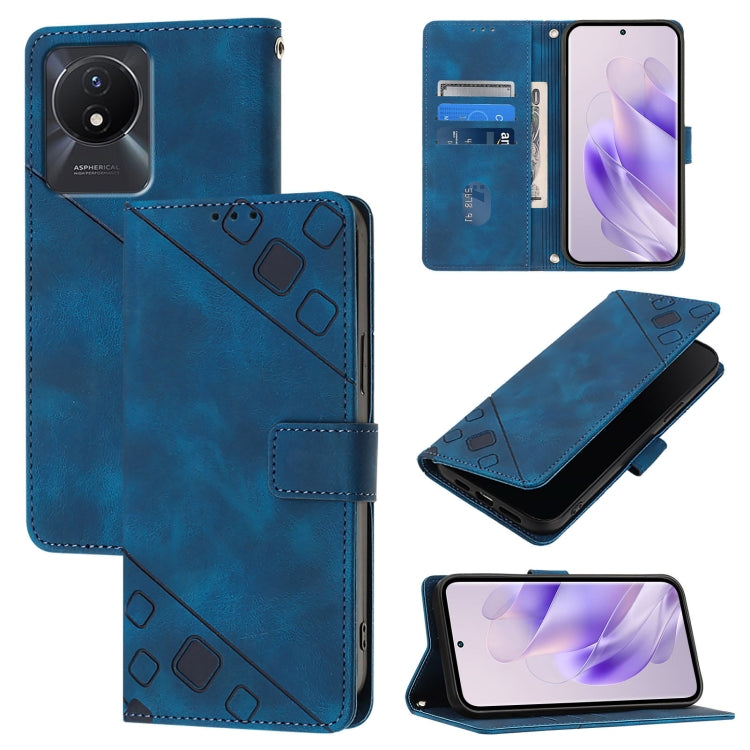 Skin Feel Embossed Leather Phone Case, For vivo X100, For vivo V29 5G Global / V29 Pro, For vivo Y02 / Y02A / Y02t / Y11 2023, For vivo Y36 4G / 5G Global / Y36 4G India