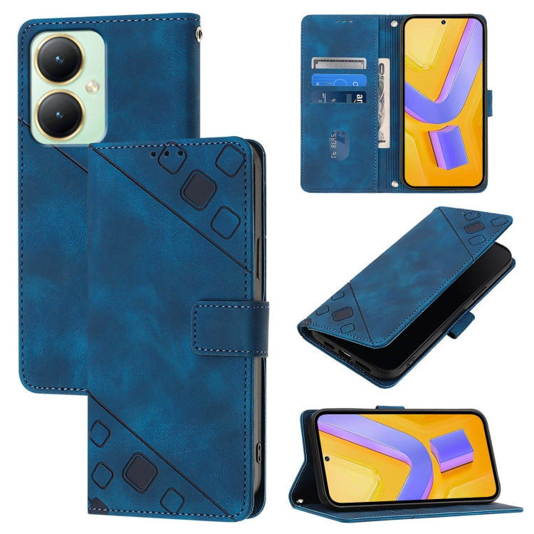 Skin Feel Embossed Leather Phone Case, For vivo Y30 4G Global, For vivo Y19 / Y5s / U3 / U20 / Z5i, For vivo Y27 4G Global