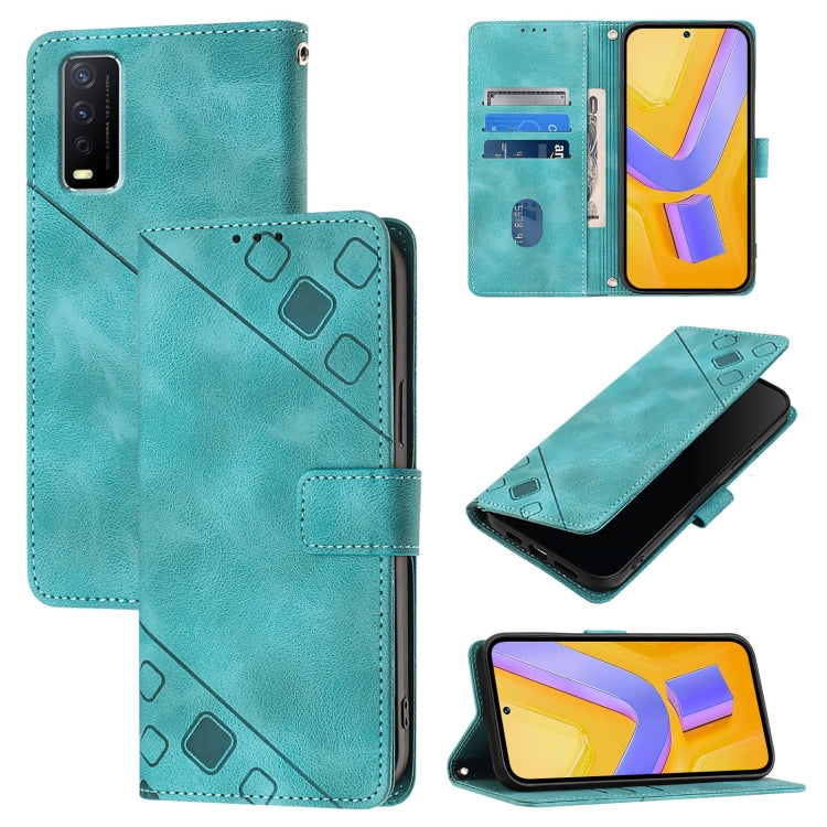 Skin Feel Embossed Leather Phone Case, For vivo Y30 4G Global, For vivo Y19 / Y5s / U3 / U20 / Z5i, For vivo Y27 4G Global