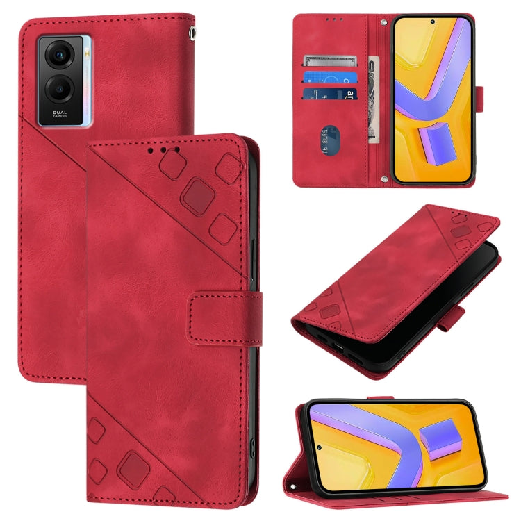 Skin Feel Embossed Leather Phone Case, For vivo Y72 5G / iQOO Z3 / Y52 5G, For vivo Y35 4G Global / Y22s 4G Global, For vivo Y55 5G Global / Y55s 5G / Y75 5G, For vivo Y33s 4G Global / Y21 / Y21s / Y21t