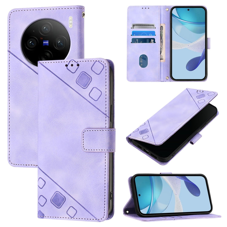 Skin Feel Embossed Leather Phone Case, For vivo Y100 5G IDN / Y200e 5G Global, For vivo V30 5G / V30 Pro 5G Global, For vivo V29e 5G Global / Y200 5G Global, For vivo X100 Pro
