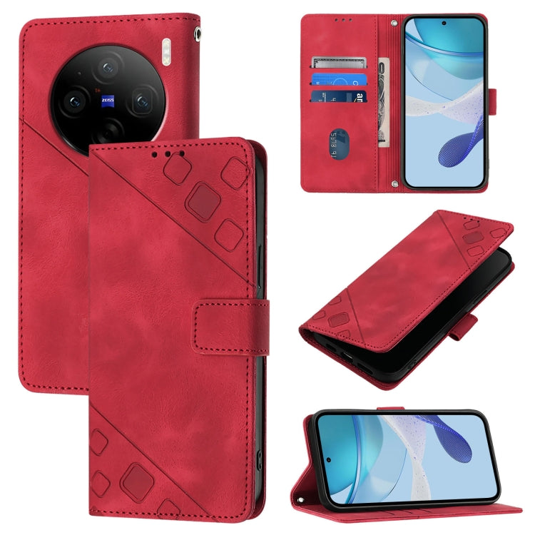 Skin Feel Embossed Leather Phone Case, For vivo X100, For vivo V29 5G Global / V29 Pro, For vivo Y02 / Y02A / Y02t / Y11 2023, For vivo Y36 4G / 5G Global / Y36 4G India