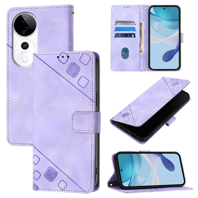 Skin Feel Embossed Leather Phone Case, For vivo S20 Pro 5G, For vivo Y300 5G, For vivo S19 Pro, For vivo S19