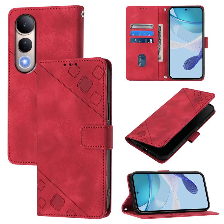 Skin Feel Embossed Leather Phone Case, For vivo S30 Pro mini, For vivo S30, For vivo Y39 5G Global, For vivo V50 Lite 5G