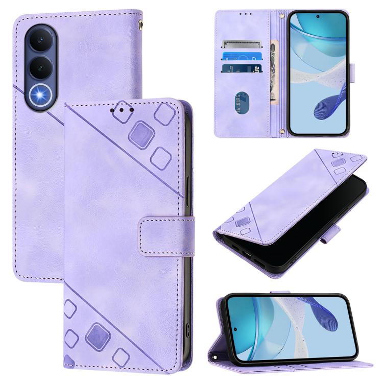 Skin Feel Embossed Leather Phone Case, For vivo X300 FE 5G Russia / 5G Zeiss, For vivo X300s 5G, For vivo V70 FE 5G, For vivo Y21 5G 2026 Global / Y05 4G