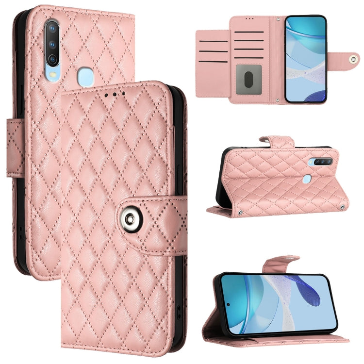 Rhombic Texture Flip Leather Phone Case with Lanyard, For vivo Y17 / Y15 / Y12 / Y11 2019, For vivo Y27 4G Global