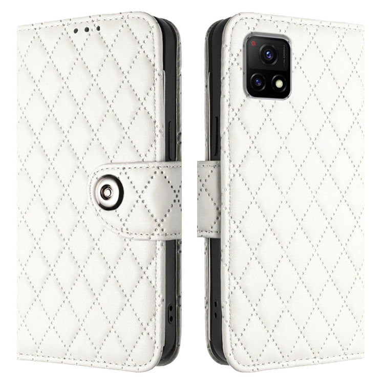 Rhombic Texture Flip Leather Phone Case with Lanyard, For vivo Y31s 5G / Y72 5G India, For vivo Y70s, For vivo Y30 4G Global, For vivo Y19 / U3 / Y5s / Z5i / U20