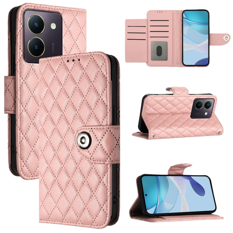 Rhombic Texture Flip Leather Phone Case with Lanyard, For vivo V29e / Y200 / V30 Lite, For vivo X100 Pro, For vivo X100, For vivo Y36 5G / Y36 4G / Y36 India