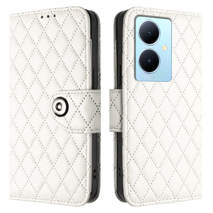 Rhombic Texture Flip Leather Phone Case with Lanyard, For vivo Y78+ / Y78 / V29 Lite, For vivo Y56 / Y16 / Y02s, For vivo Y100 5G Global, For vivo V27 / V27 Pro