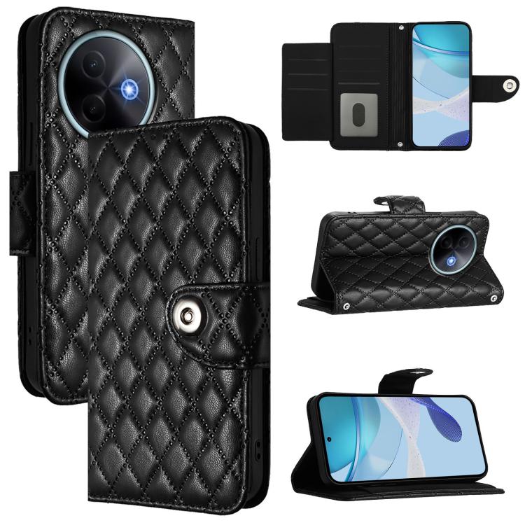 Rhombic Texture Flip Leather Phone Case with Lanyard, For vivo S30 Pro mini, For vivo S30, For vivo Y39 5G Global, For vivo V50 Lite 5G