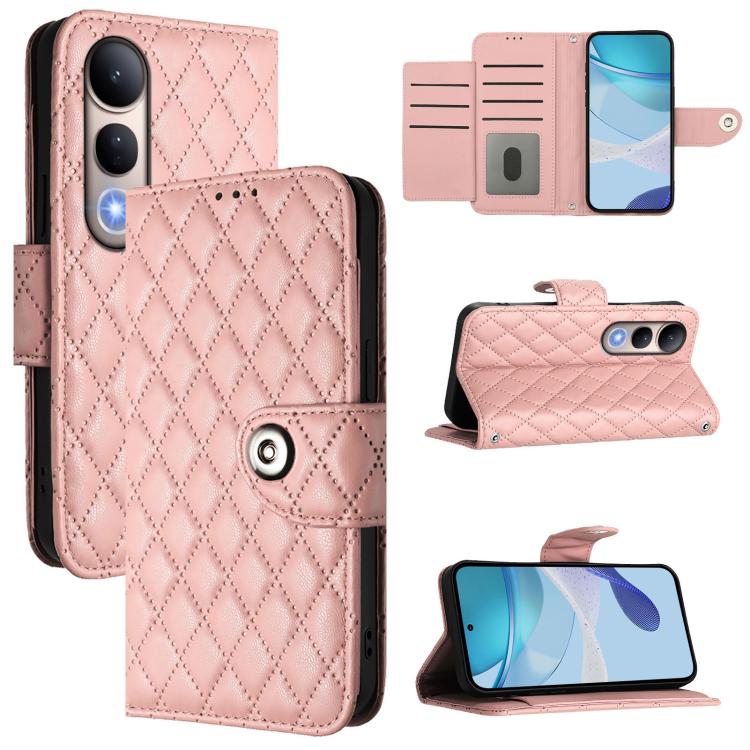 Rhombic Texture Flip Leather Phone Case with Lanyard, For vivo S30 Pro mini, For vivo S30, For vivo Y39 5G Global, For vivo V50 Lite 5G