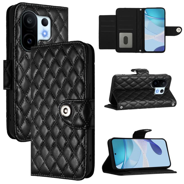 Rhombic Texture Flip Leather Phone Case with Lanyard, For vivo S30 Pro mini, For vivo S30, For vivo Y39 5G Global, For vivo V50 Lite 5G