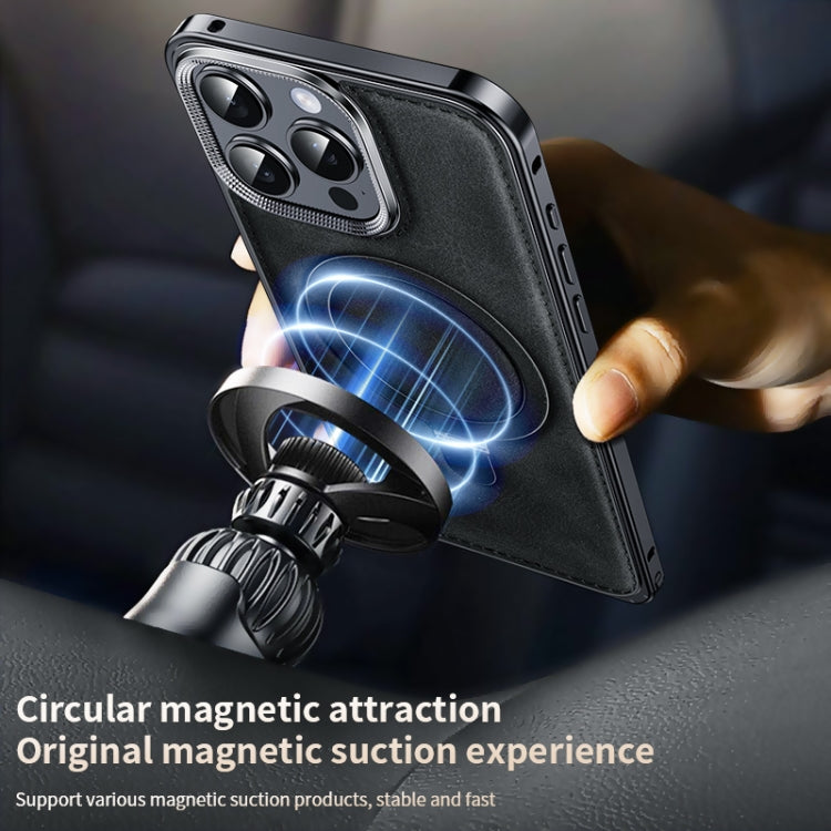 Metal Frame Oil Wax Leather MagSafe Phone Case with Spring Buckle Stand, For iPhone 15 Pro Max, For iPhone 15 Pro, For iPhone 15, For iPhone 14, For iPhone 14 Pro, For iPhone 14 Pro Max Apple Accessories engmet4654 iPhone 15 Pro Max - APEXEL INDIA - Mobile Lens - Mobile Camera Lens - Cellphone Accessories - Phone Lens - Smartphone Lens