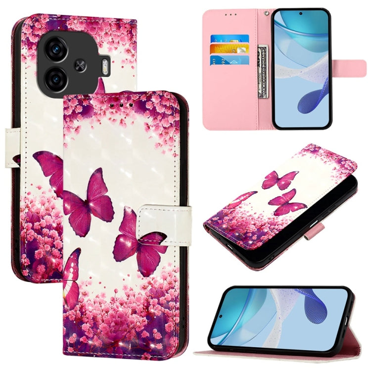 3D Painting Horizontal Flip Leather Phone Case, For vivo iQOO Z9x, For vivo iQOO Z9 / iQOO Z9 Turbo, For vivo Y03 Global