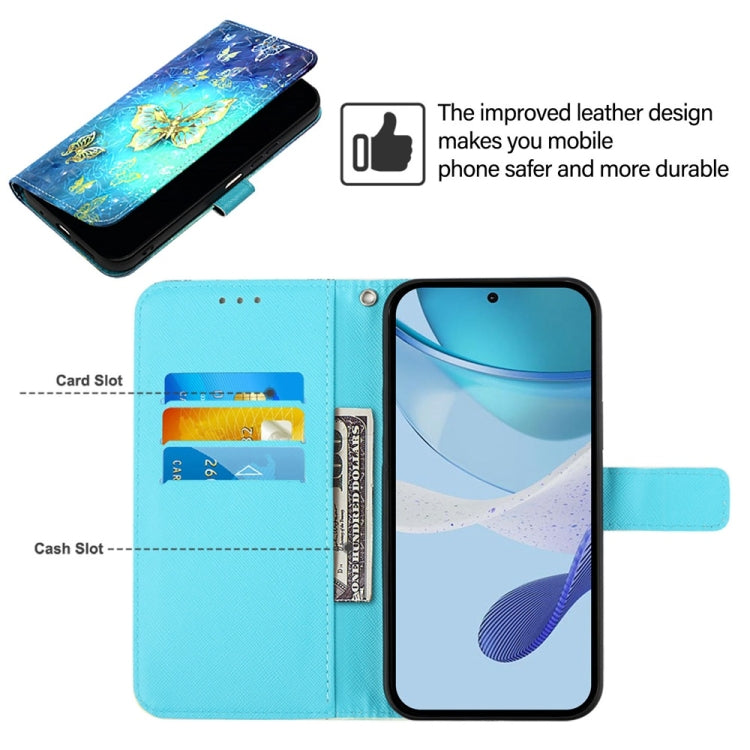 3D Painting Horizontal Flip Leather Phone Case, For vivo iQOO Z9x, For vivo iQOO Z9 / iQOO Z9 Turbo, For vivo Y03 Global