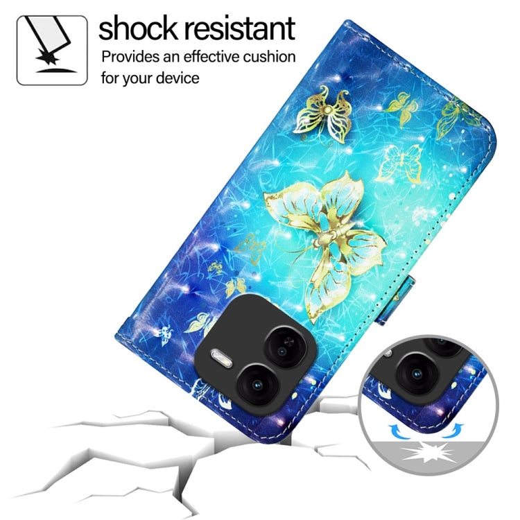 3D Painting Horizontal Flip Leather Phone Case, For vivo iQOO Z9x, For vivo iQOO Z9 / iQOO Z9 Turbo, For vivo Y03 Global