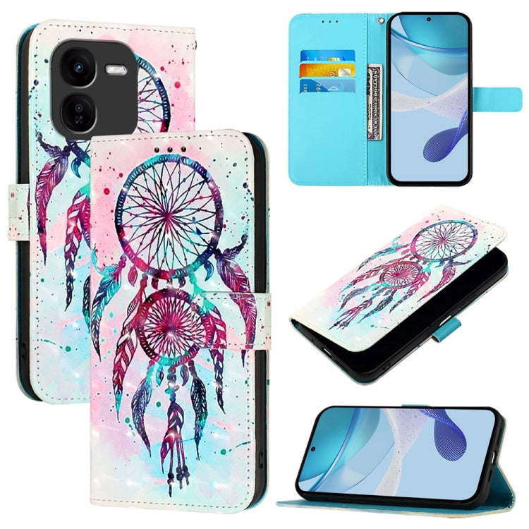 3D Painting Horizontal Flip Leather Phone Case, For vivo iQOO Z9x, For vivo iQOO Z9 / iQOO Z9 Turbo, For vivo Y03 Global
