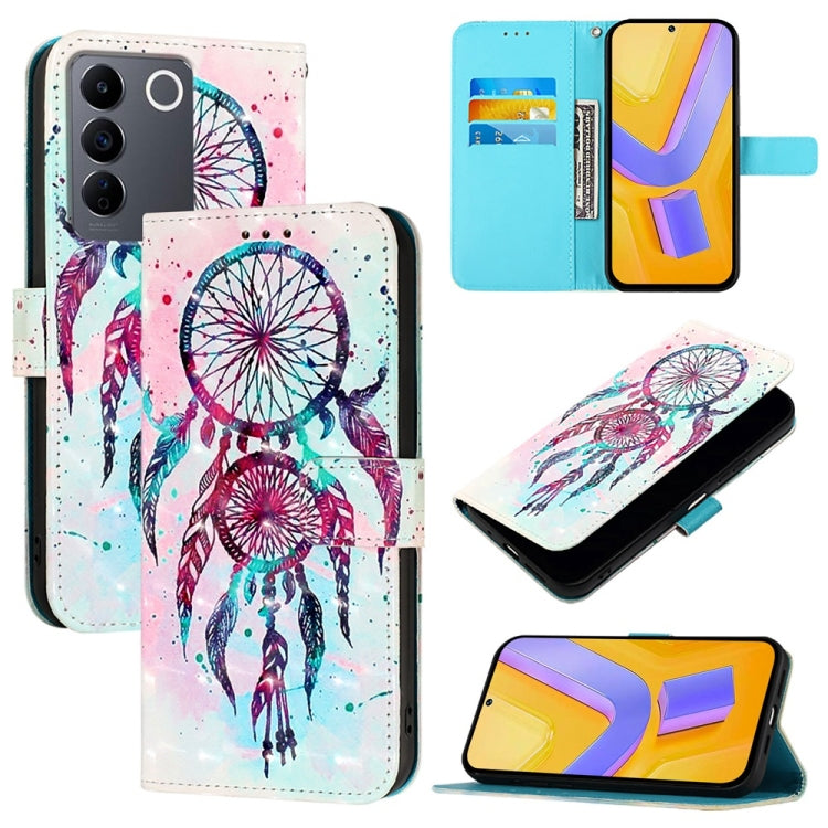 3D Painting Horizontal Flip Leather Phone Case, For vivo V27 Global / V27 Pro Global, For vivo V27e 4G Global / T2 4G Global, For vivo Y02s / Y16 / Y35 5G