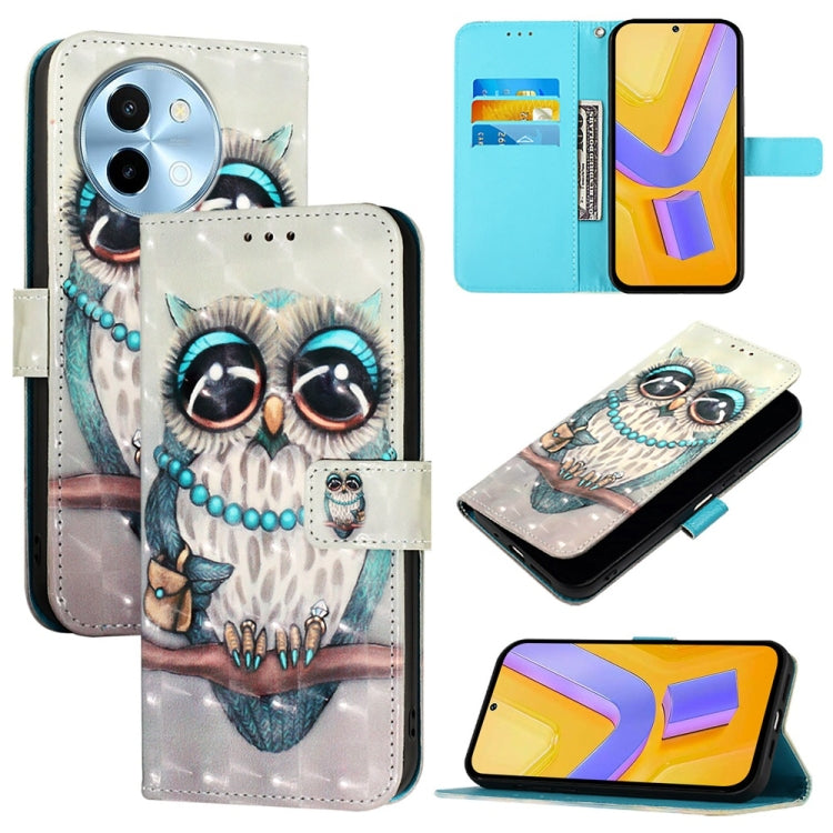 3D Painting Horizontal Flip Leather Phone Case, For vivo X100s, For vivo Y38, For vivo V30e Global