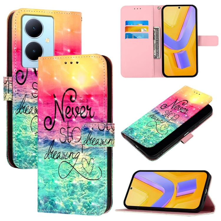 3D Painting Horizontal Flip Leather Phone Case, For vivo Y78 Global / Y78+ Global / V29 Lite, For vivo Y56 / Y16 / Y02s Global, For vivo Y100 5G Global