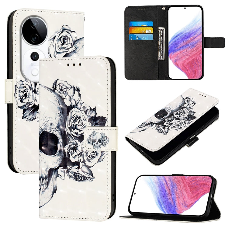 3D Painting Horizontal Flip Leather Phone Case, For vivo S19 Pro, For vivo S19, For vivo Y28 4G