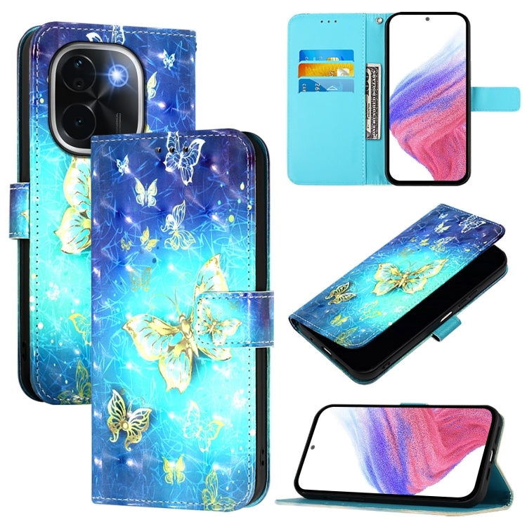 3D Painting Horizontal Flip Leather Phone Case, For vivo V40e 5G India, For vivo Y300 Pro, For vivo iQOO Z9s Pro 5G India