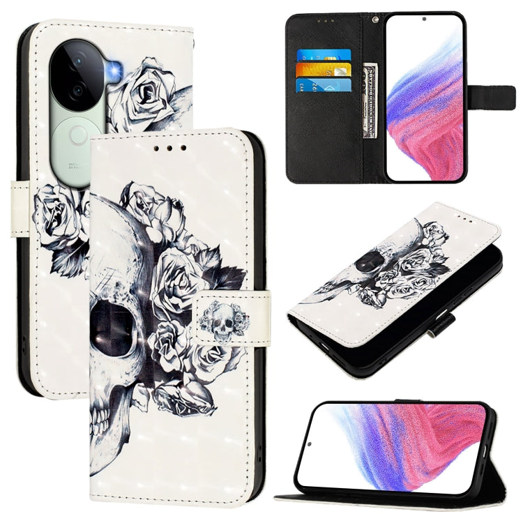 3D Painting Horizontal Flip Leather Phone Case, For vivo V40e 5G India, For vivo Y300 Pro, For vivo iQOO Z9s Pro 5G India