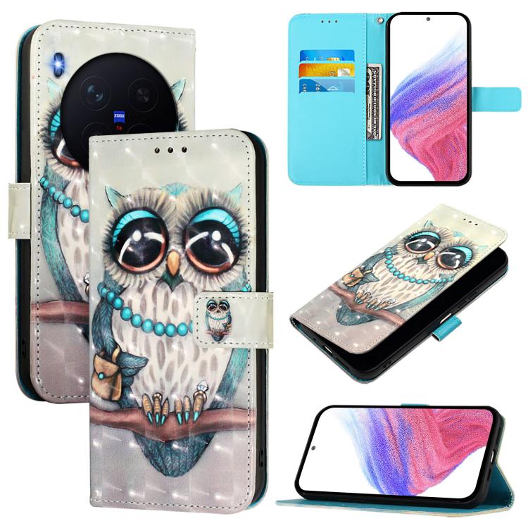 3D Painting Horizontal Flip Leather Phone Case, For vivo V70 FE 5G, For vivo X300 Ultra 5G, For vivo X300 Pro